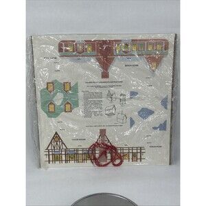 Vtg Tudor Houses Paper Christmas Ornament Craft Kit Brick 5902-8 Current CO 1986